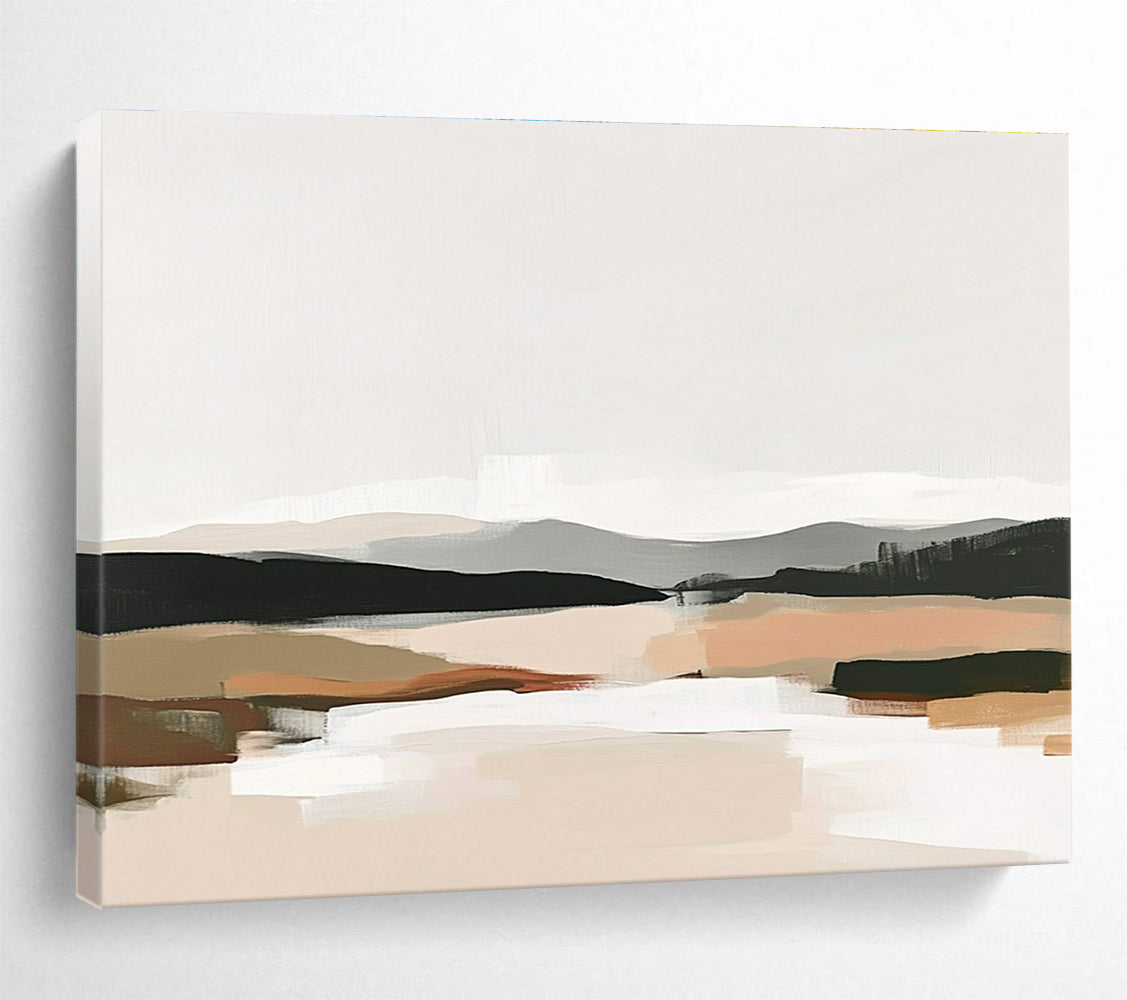 Minimalist Landscape Abstract Painting with Earthy Tones ABS241
