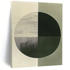 Half and Half Circle Abstract Painting for Minimalist Office Receptions GAB1381