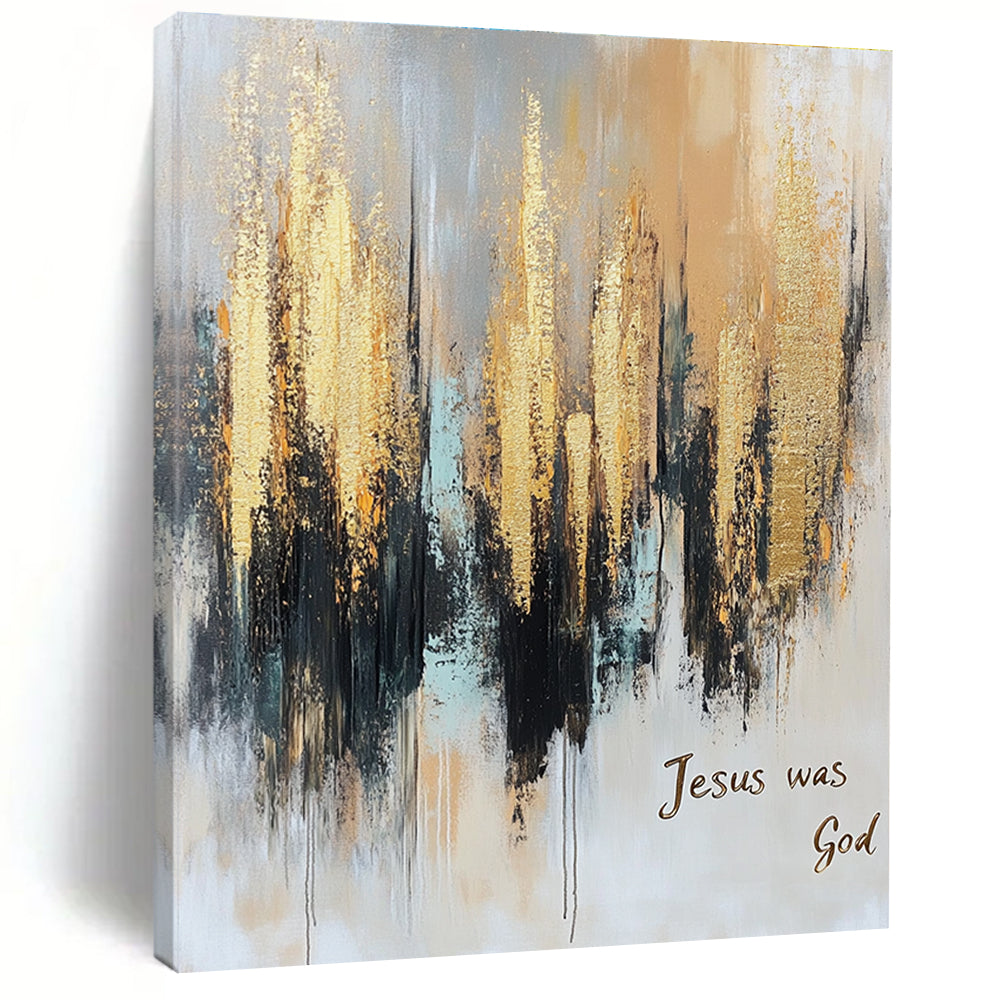 Gold and Gray Abstract - Spiritual Abstract Painting GAB0579