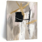 Gold Black Abstract Painting with Subtle Sophistication WINK690