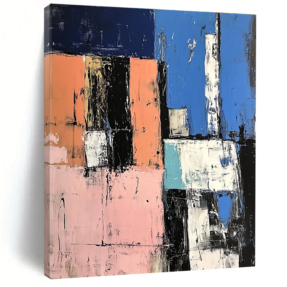 Urban Abstract Blocks Industrial Cityscape Abstract Painting GAB0268