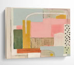 Pastel Geometric Abstract Painting for Creative Workspaces YHT204