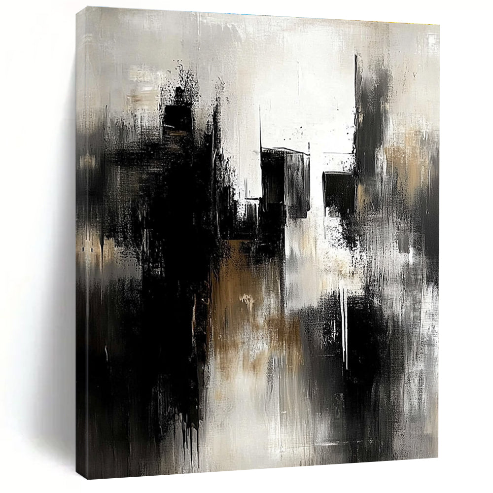 Urban - like Abstract Scene Painting with Shadowy Mystery WINK358