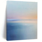 Serene Sea and Sky Abstract Painting for Peaceful Spa Retreats GAB0807