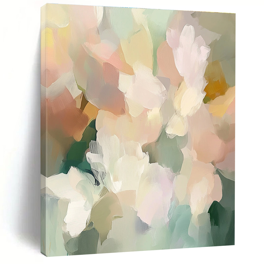 Pastel Flower Abstract - Serene Floral Abstract Art GAB0492