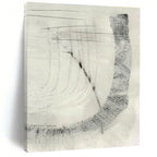 Minimalist Black - White Abstract Painting for Zen - Inspired Bedrooms HENG214