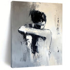 Contemplative Figure - Expressive Abstract Painting GAB0578