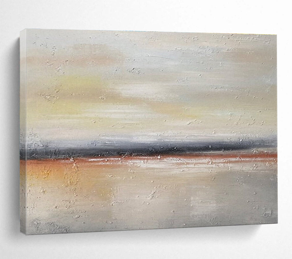 Minimalist Sunset Stripes Abstract Painting for Minimalist Interiors YHT018