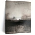 Gray Abstract Horizon - Subtle Landscape Abstract Art GAB0518