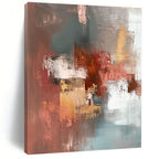 Earth - Toned Abstract Painting with Warm Vibrancy WINK806