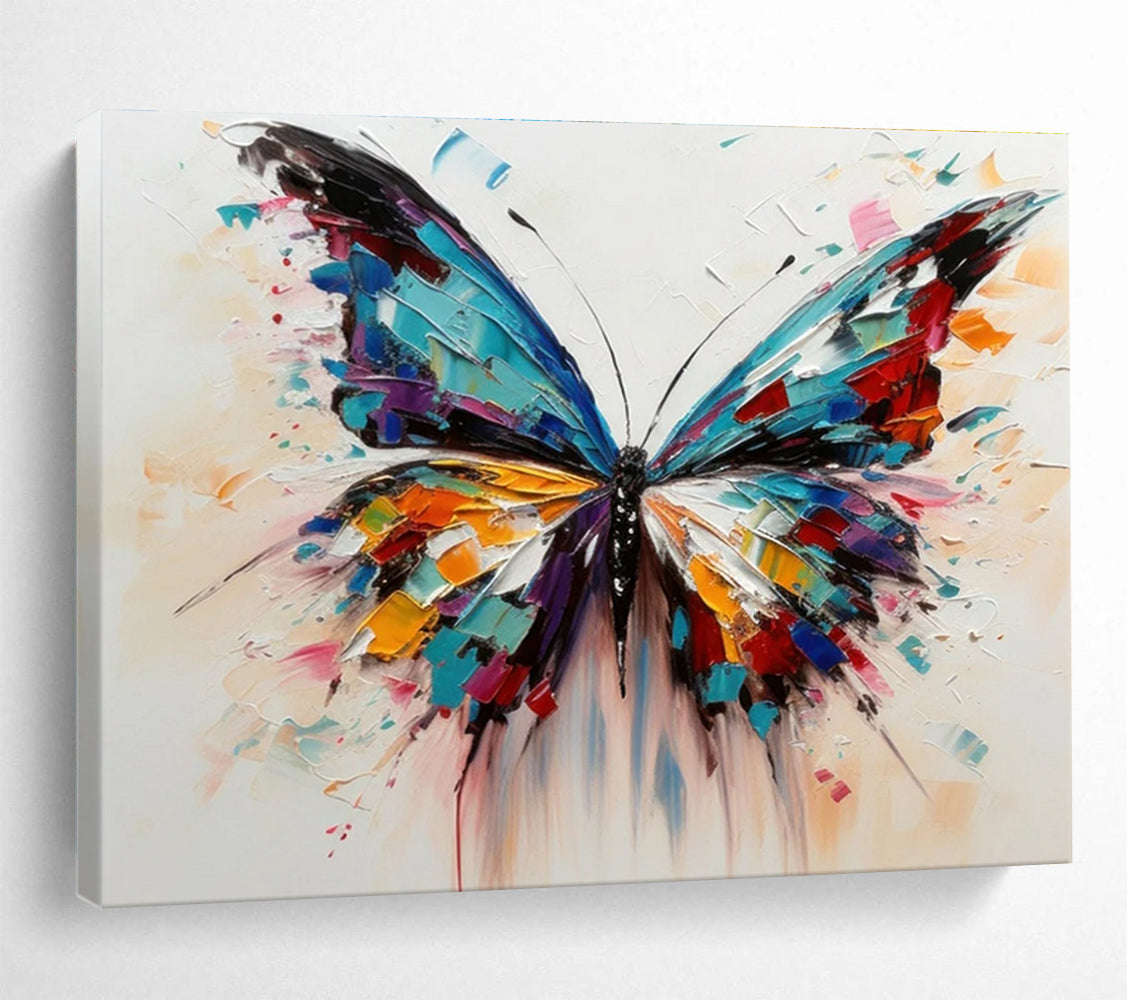 Colorful Butterfly Abstract Painting for Whimsical Spaces YHT053