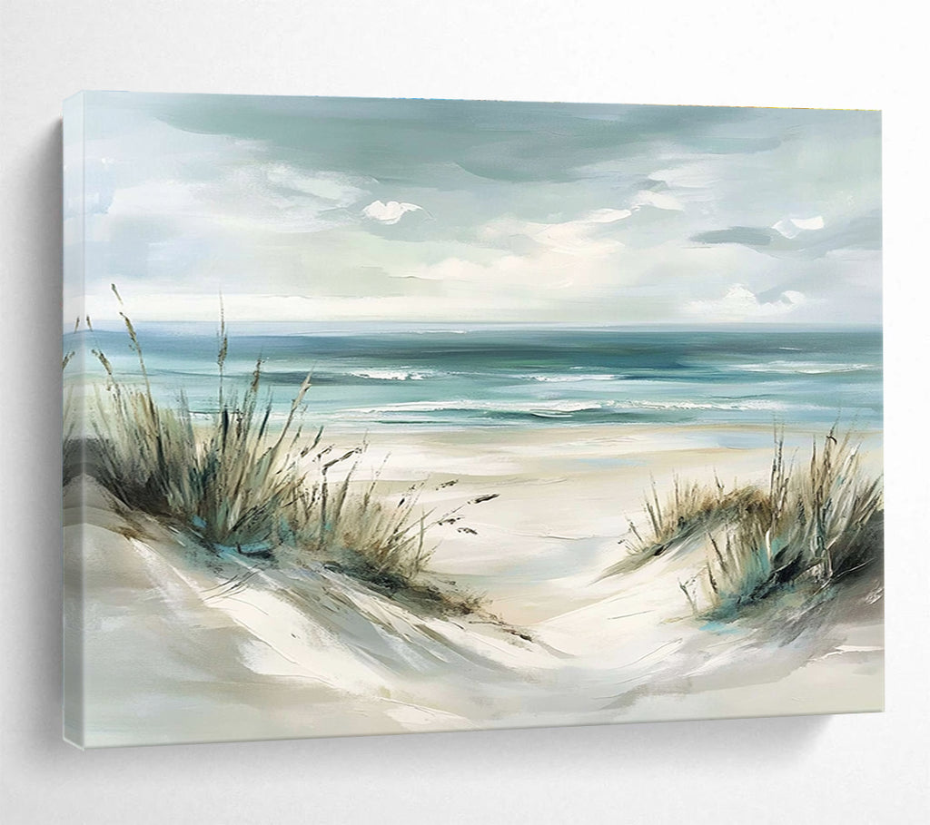 Beach Dunes and Grasses Scene Abstract Painting ABS137
