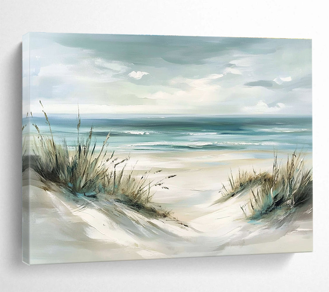 Beach Dunes and Grasses Scene Abstract Painting ABS137