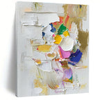 Colorful Textured Abstract Painting for Art - Centric Bedrooms GAB0821