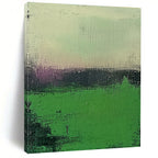 Green and Purple Gradient Abstract Painting with Subtle Tranquility WINK109