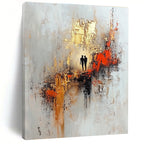 Romantic Silhouette Couple Abstract Painting for Intimate Spaces GAB0682