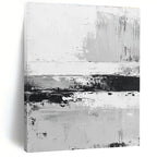 Monochrome Abstract Stripes Painting with Subtle Drama WINK361