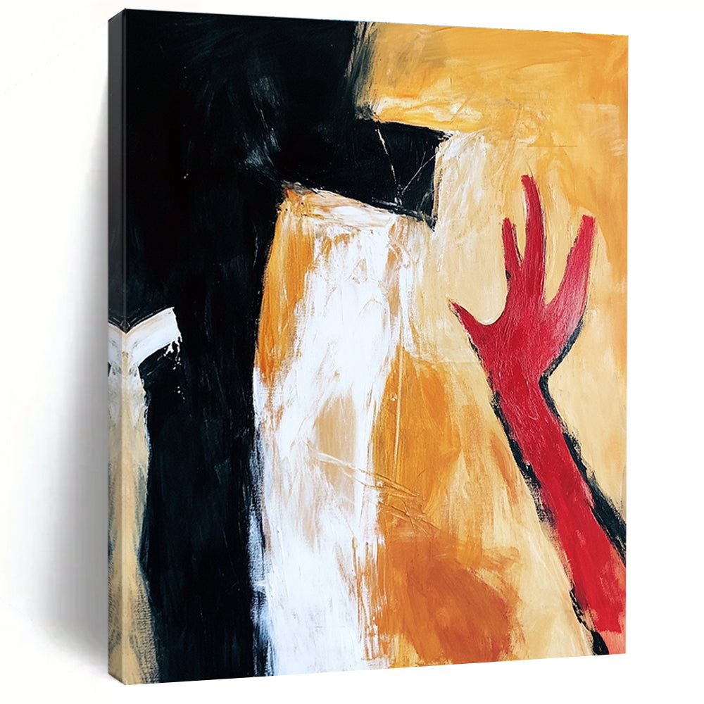 Minimalist Abstract Gesture Painting for Contemporary Studies GAB1113