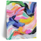 Colorful Swirling Strokes Abstract Painting with Vibrant Energy WINK231