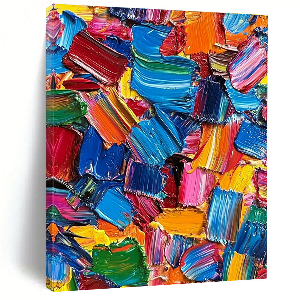 Abstract Color Fusion Painting with Dynamic Hue Blends WINK081