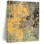 Yellow - Gray Abstract Rug with Rustic Charm WINK403
