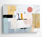 Soft - Toned Minimalist Geometric Abstract Painting ABS202
