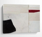 Red - Black - White Abstract Painting for Bold Minimalist Spaces YHT110