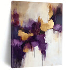 Purple Gold White Abstract Painting with Luxurious Vibes WINK618