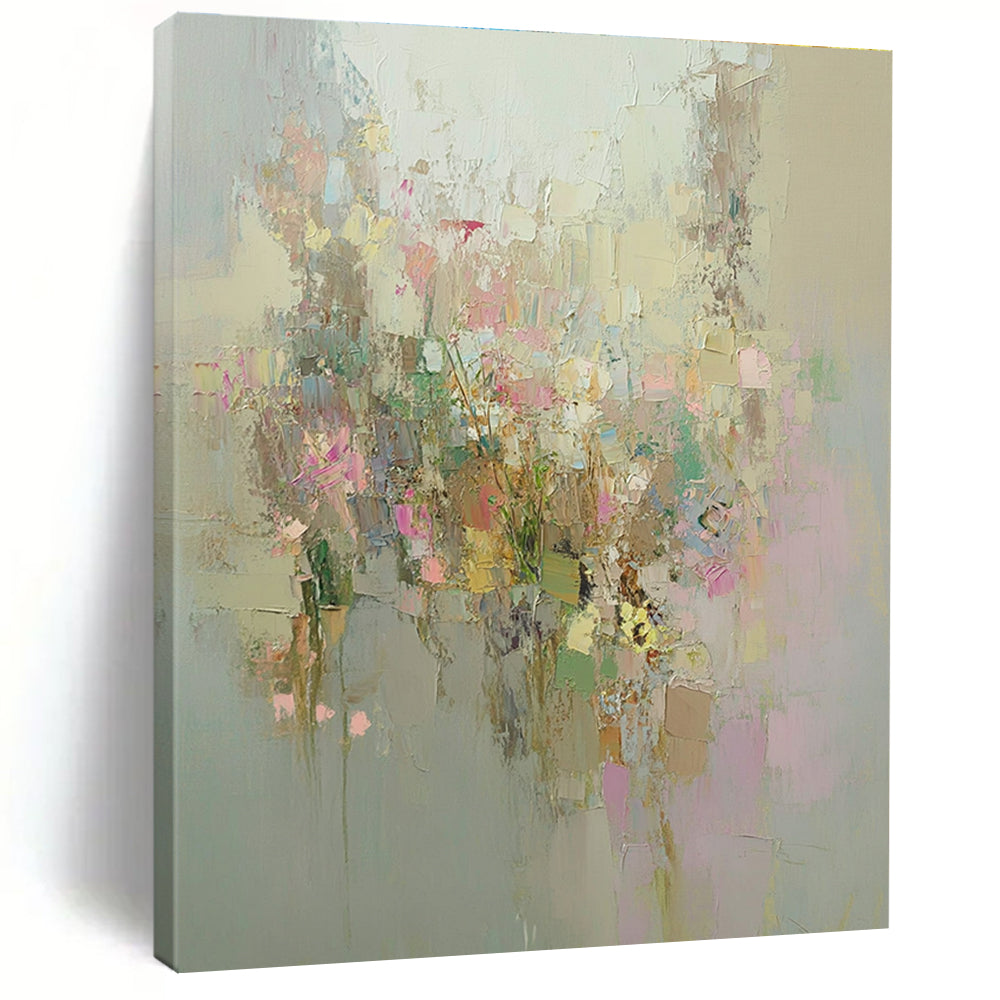 Pastel Floral Abstract Painting for Whimsical - Styled Boutiques GAB1068