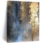 Blue and Golden Abstract Painting with Regal Allure WINK094