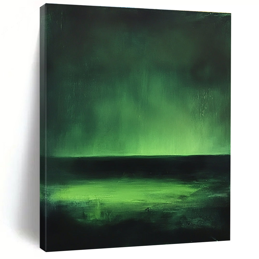 Dark Green Landscape Abstract Painting for Mood - Setting GAB0702