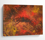 Warm Tones Abstract Textures Painting for Cozy Dining Areas YHT332