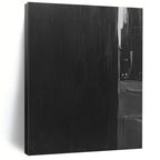 Dark Black Urban Alley Abstract Painting with Mysterious Ambiance WINK016