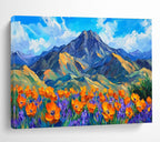 Mountain Poppy Abstract Painting for Outdoor - Enthusiast Bedrooms YHT419