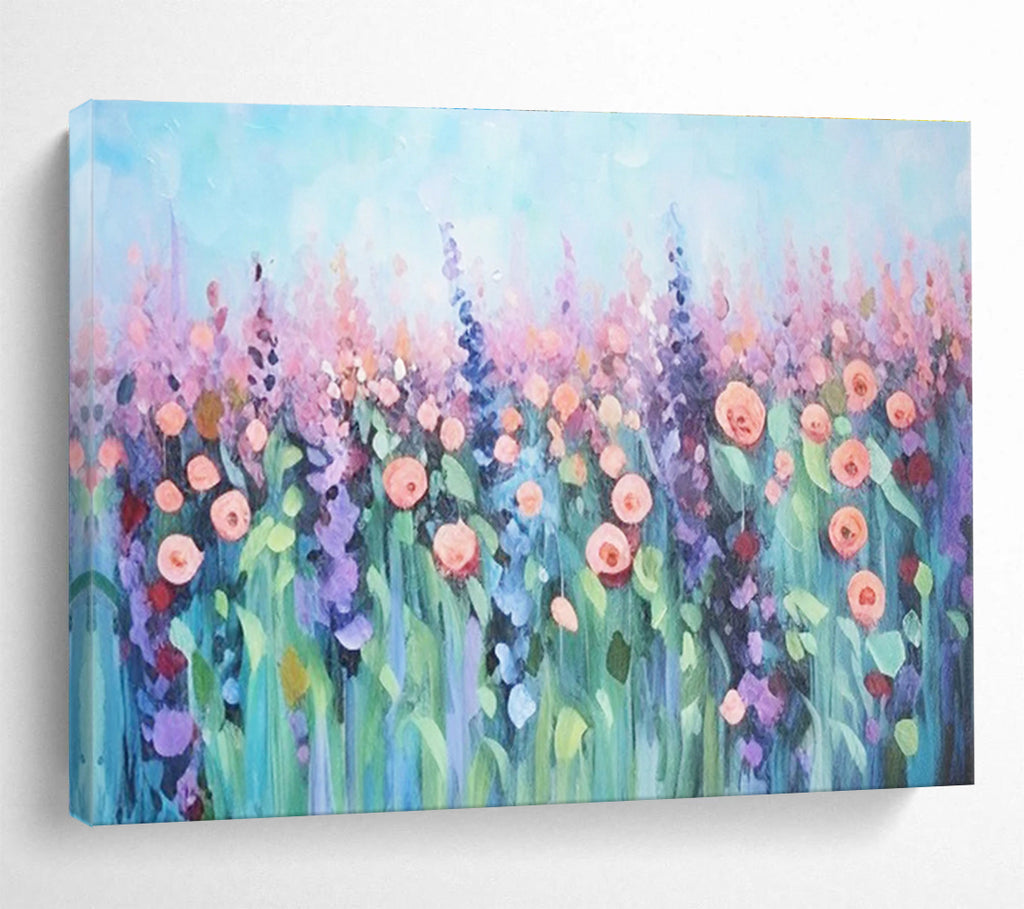 Lavender Field Abstract Painting for Wellness - Oriented Spaces YHT229