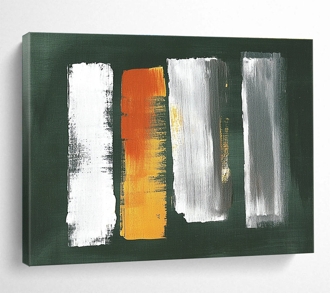 Brushstroke Abstract on Green Background ABS087