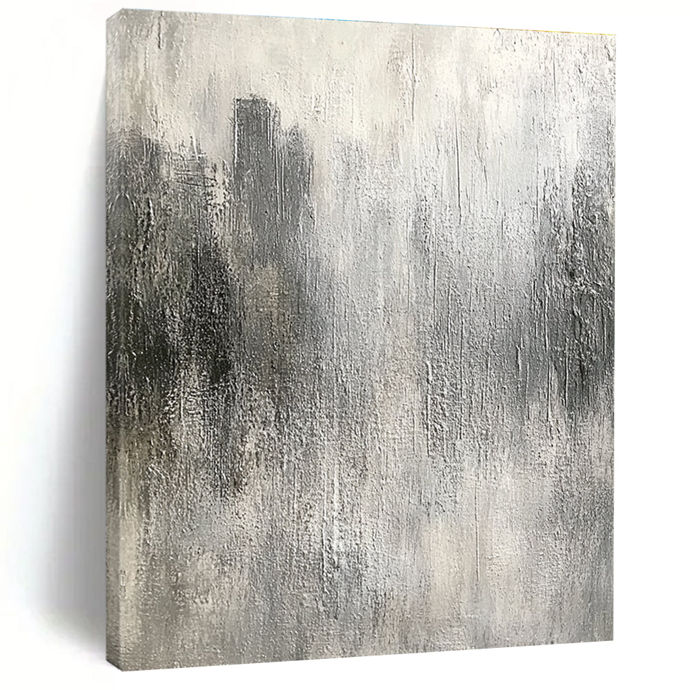 Gray Abstract Texture Painting for Industrial - Style Lofts GAB0974