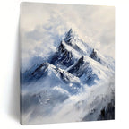 Snowy Mountain Peaks Majestic Landscape Abstract Painting GAB0329
