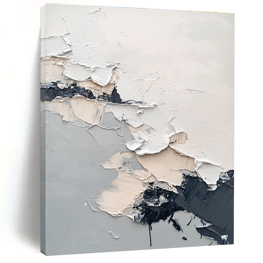 Textured Neutral Abstract Painting for Sophisticated Offices GAB0771