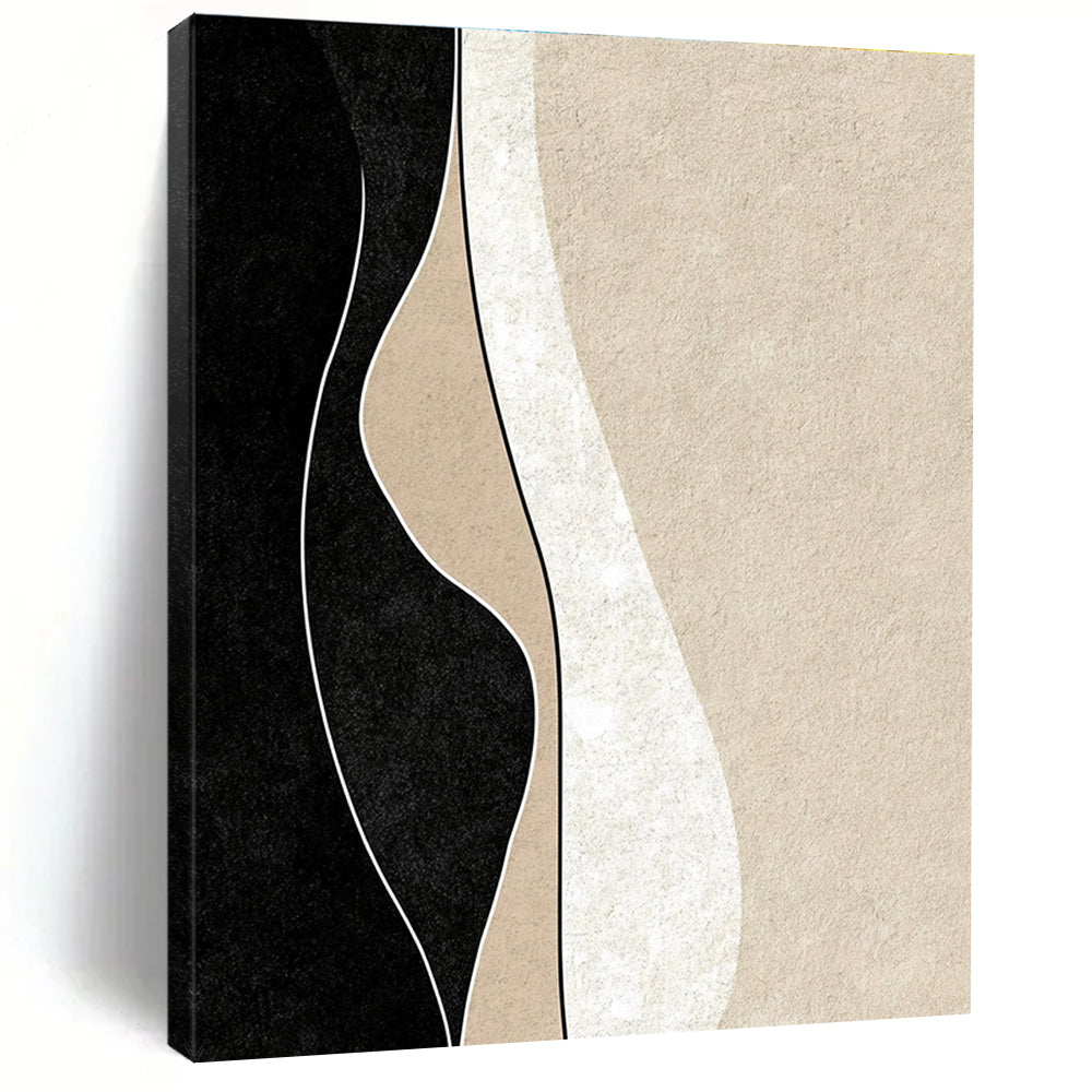 Curved Neutral Shapes Abstract Painting with Elegant Simplicity WINK098