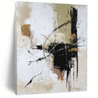 Gold and Black Dynamic - Line Abstract Painting for Luxury Boutiques GAB0887