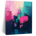 Colorful Block Abstract Painting with Vibrant Energy WINK461