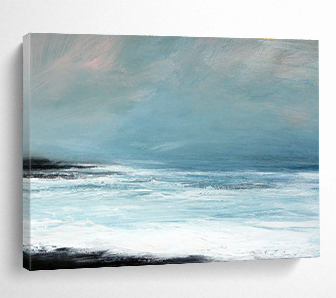 Calm Sea Abstract Minimalist Painting for Serene Spaces YHT031