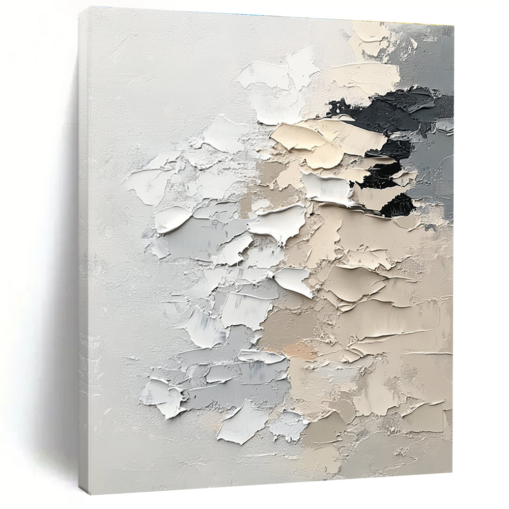 Neutral Textured Abstract Painting with Subtle Complexity WINK607