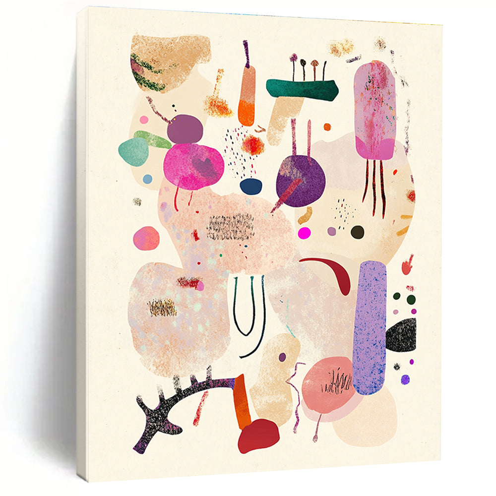 Abstract Shape Collage Art of Whimsical Diversity GAB0187