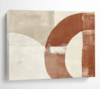 Earth - Toned Curved Abstract  Subtle Elegance ABS033