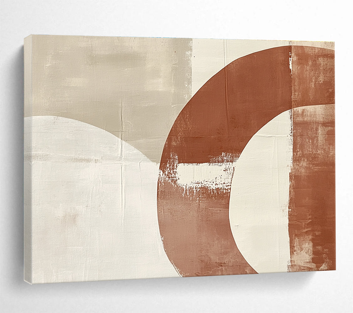 Earth - Toned Curved Abstract  Subtle Elegance ABS033