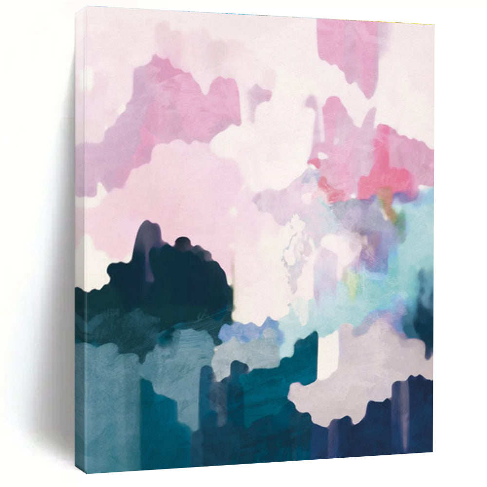 Dreamy Pastel Abstract Landscape Painting for Whimsical Spaces HENG235
