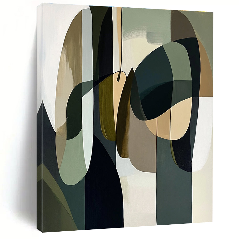 Organic Shapes Abstract Painting for Wellness Center Waiting Rooms GAB1224