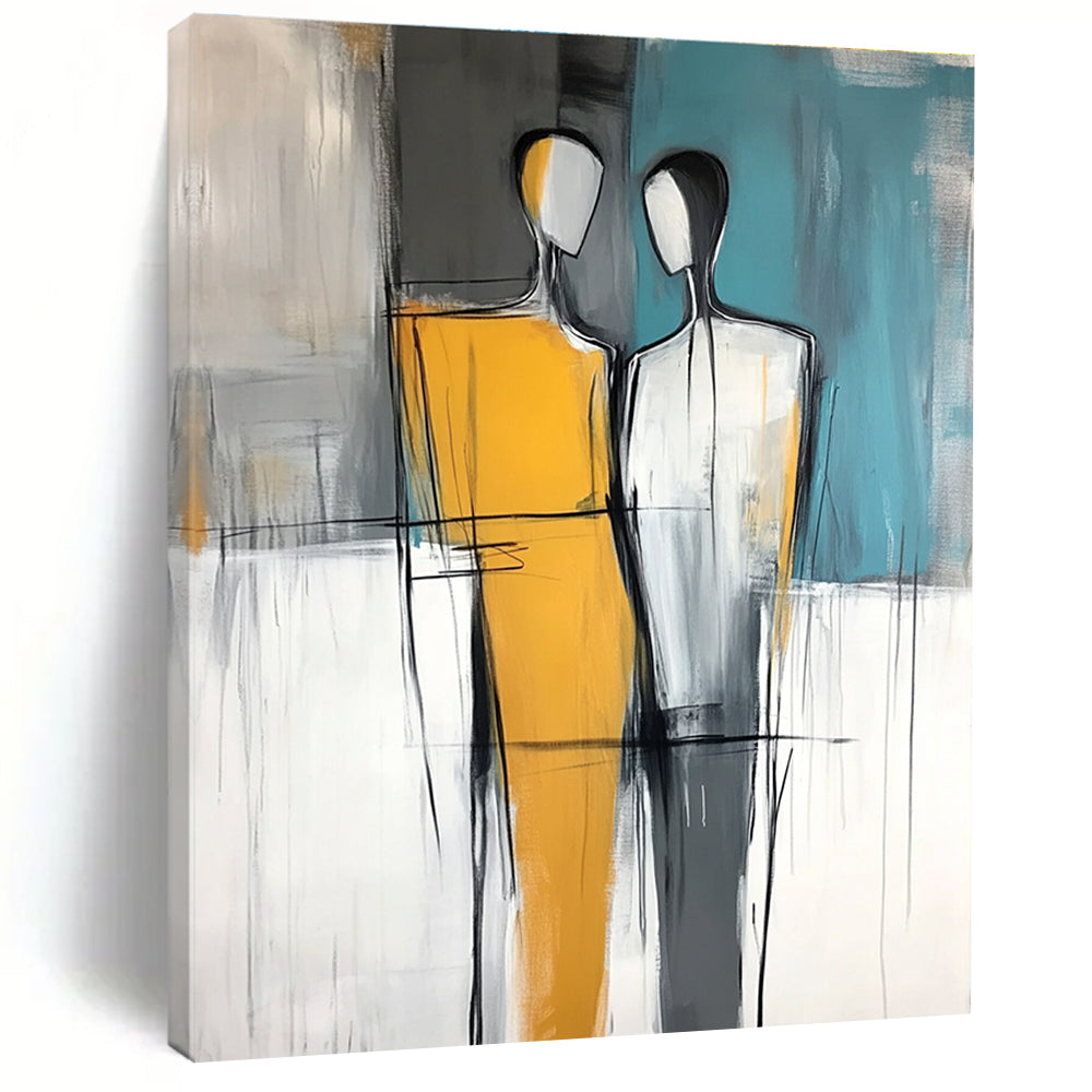 Two Figures Abstract - Intimate Relationship Art GAB0564